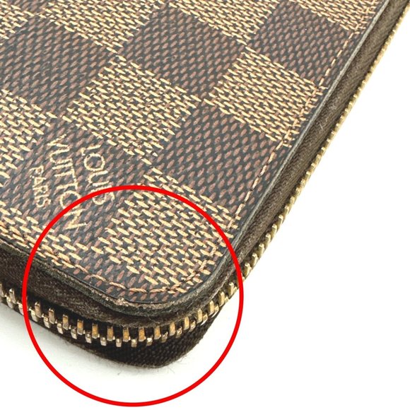 Louis Vuitton LOUIS VUITTON Long Wallet Round Damier Zippy Canvas N60015 Eben... - Picture 9 of 16